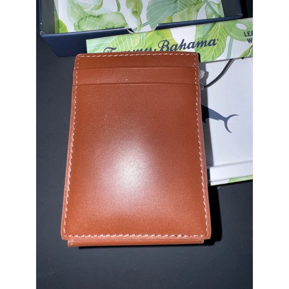 Tommy Bahama Leather Wallet Brown Bifold Nordstrom‎ NEW with Box Men